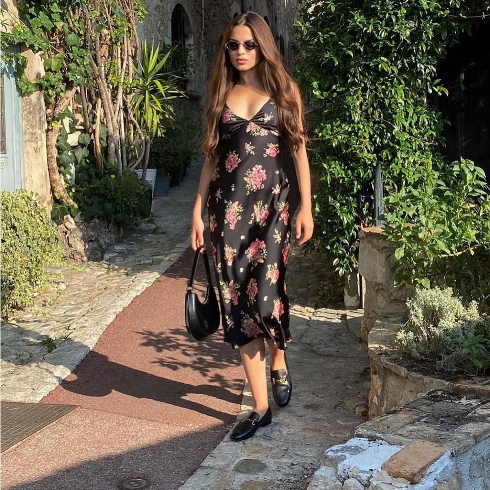 NWT Zara Floral Print Slip Dress